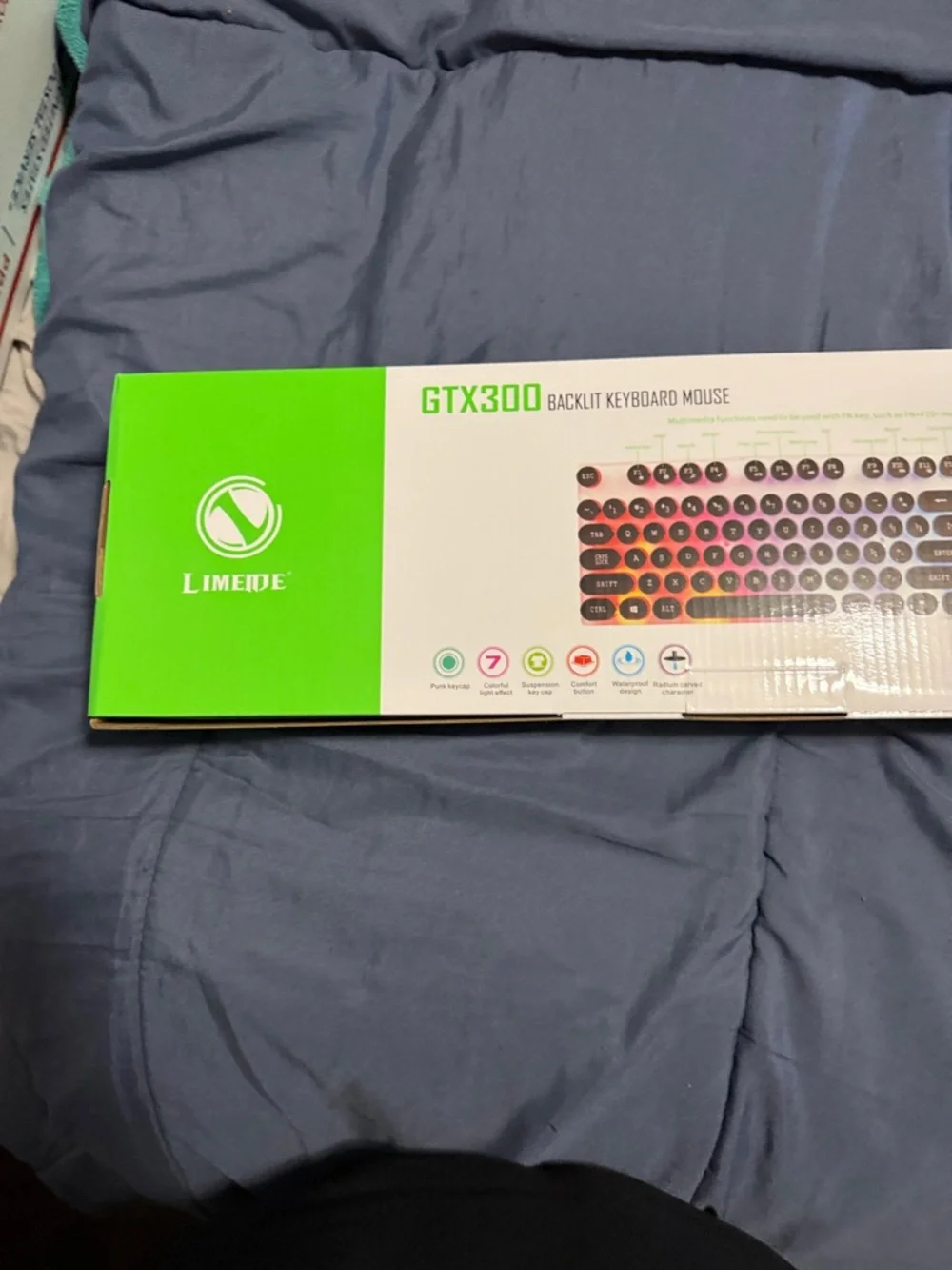 GTX300 Pink Rainbow Backlit Keyboard & Mouse Combo
